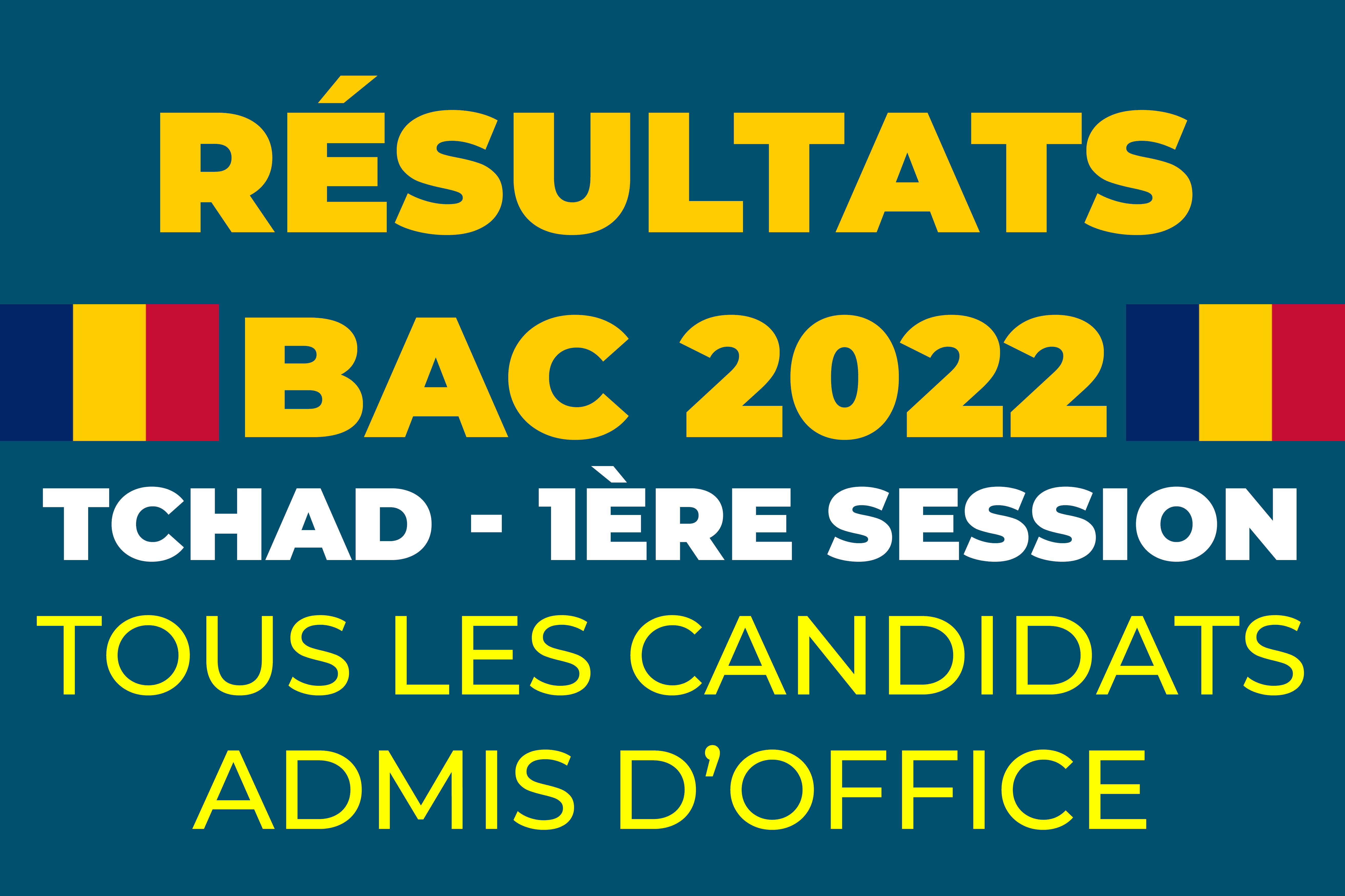 Résultats du BAC 2022 au Tchad - Première session