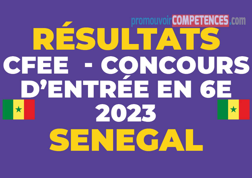 Résultats du CFEE 2023 au Sénégal - Toutes les listes des ADMIS